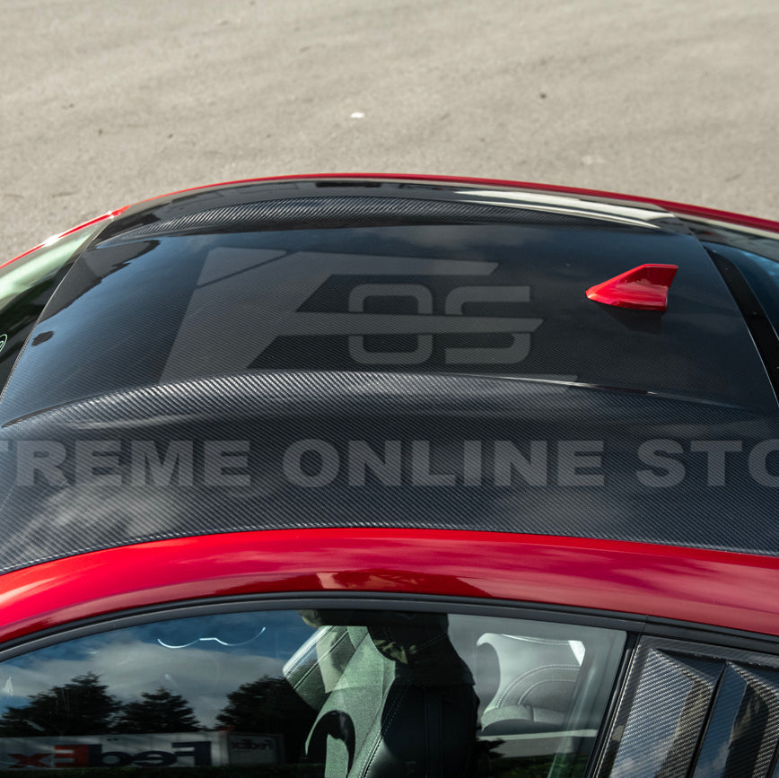 2015-Up Ford Mustang S650 Coupe Dry CARBON FIBER Tape-On Top Roof Panel Cover