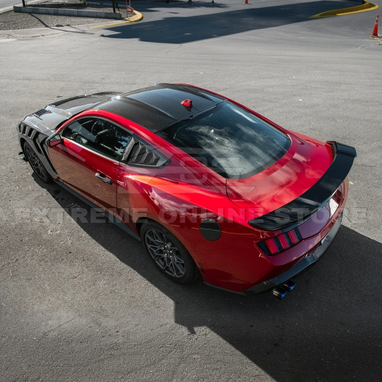 2015-Up Ford Mustang S650 Coupe Dry CARBON FIBER Tape-On Top Roof Panel Cover