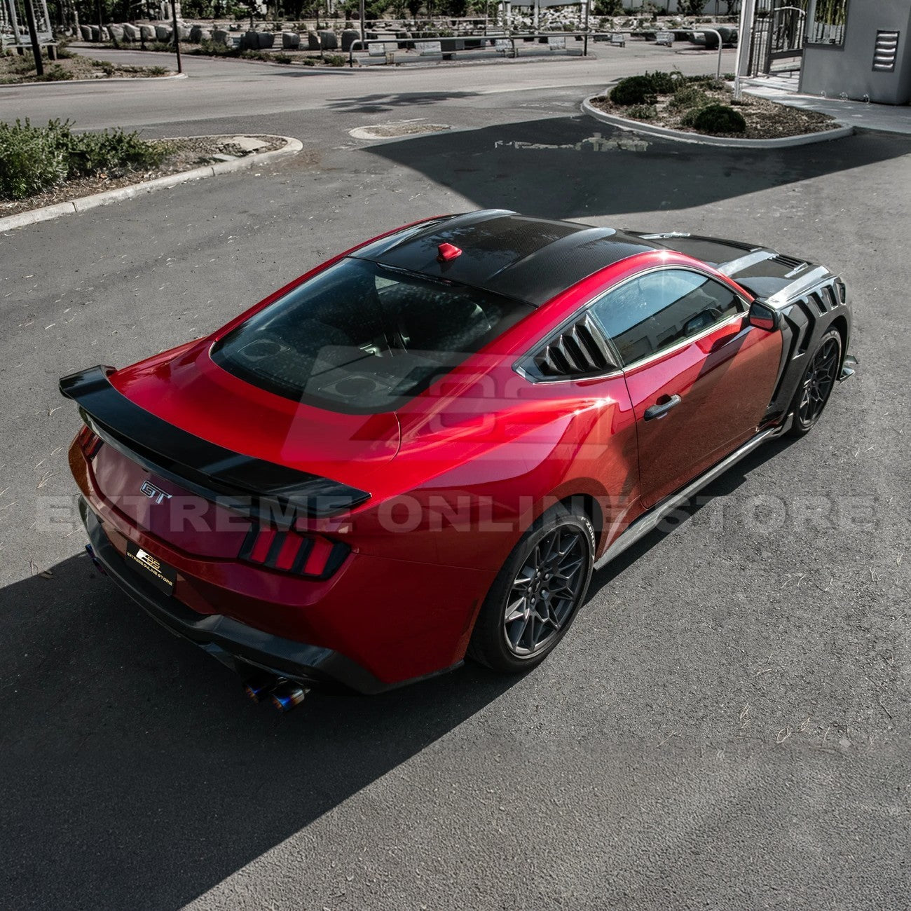 2015-Up Ford Mustang S650 Coupe Dry CARBON FIBER Tape-On Top Roof Panel Cover