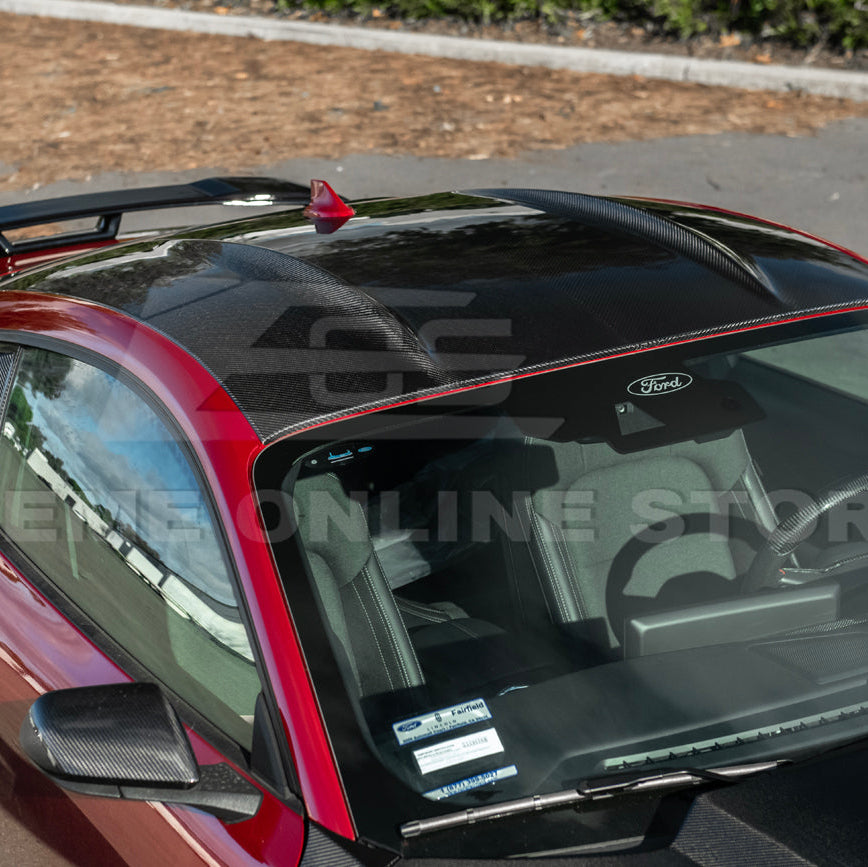 2015-Up Ford Mustang S650 Coupe Dry CARBON FIBER Tape-On Top Roof Panel Cover