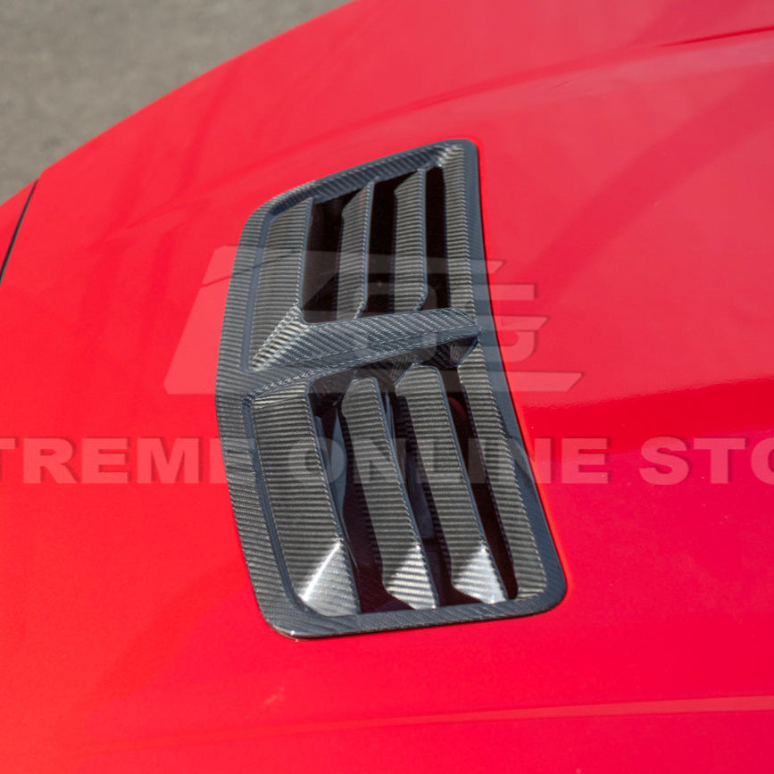 2024-Up Ford Mustang DRY CARBON FIBER Front Upper Hood Vent Insert Cover