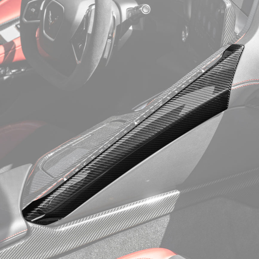 Corvette C8 DRY CARBON FIBER Center Console Armrest Right Trim Panel