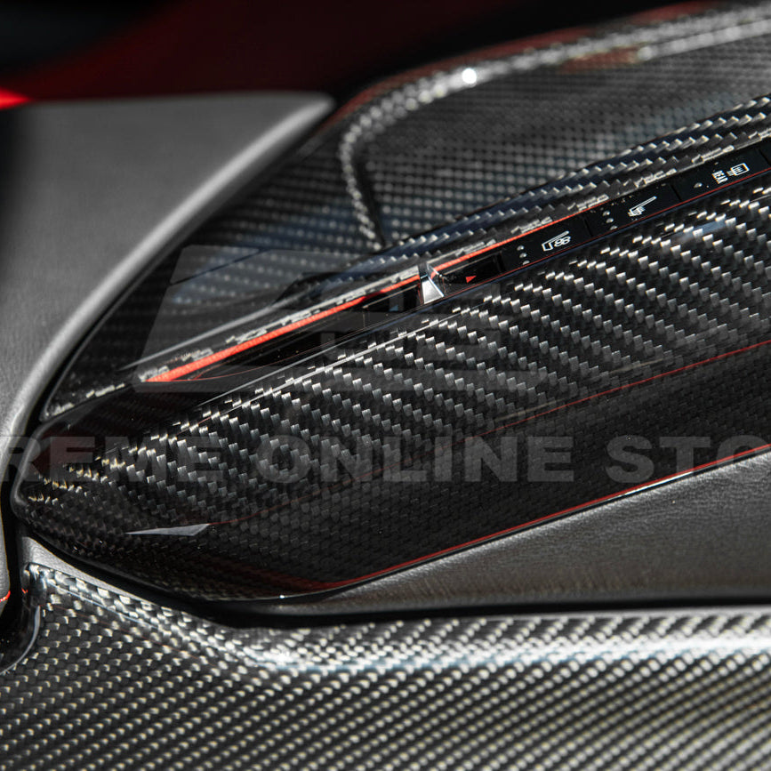 Corvette C8 DRY CARBON FIBER Center Console Armrest Right Trim Panel