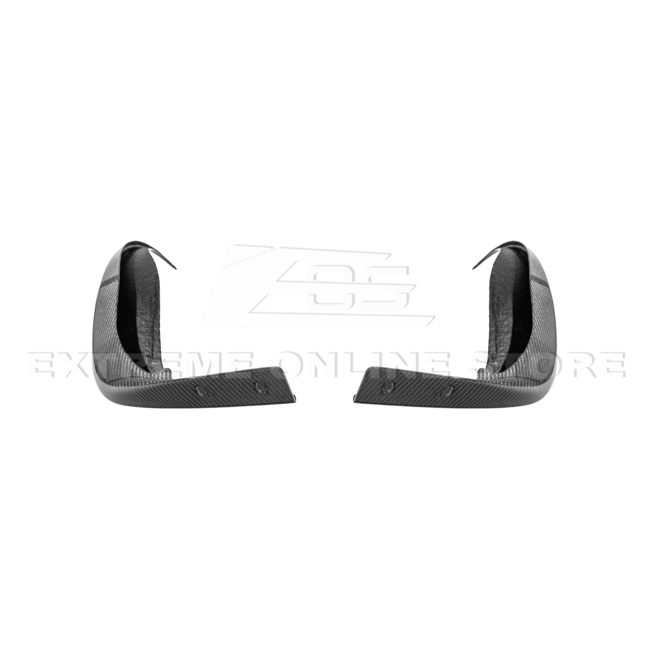 2005-13 Corvette C6 Z06 ZR1 Extended DRY CARBON FIBER Rear Splash Guard Mud Flaps