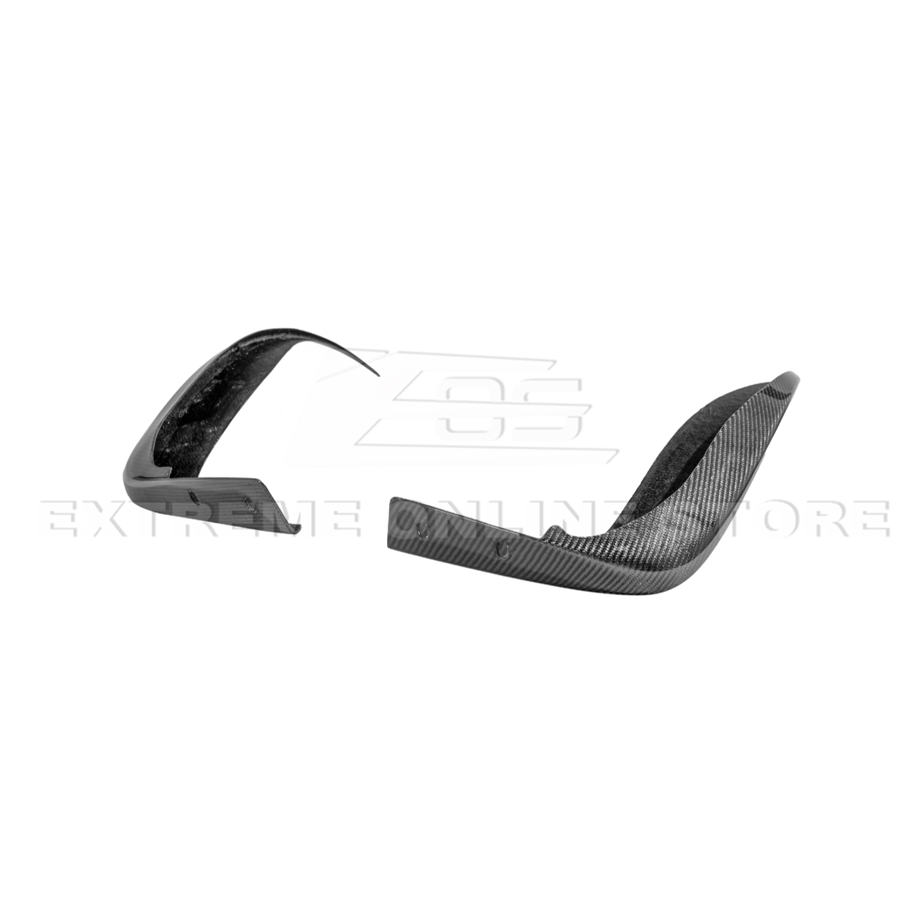 2005-13 Corvette C6 Z06 ZR1 Extended DRY CARBON FIBER Rear Splash Guard Mud Flaps