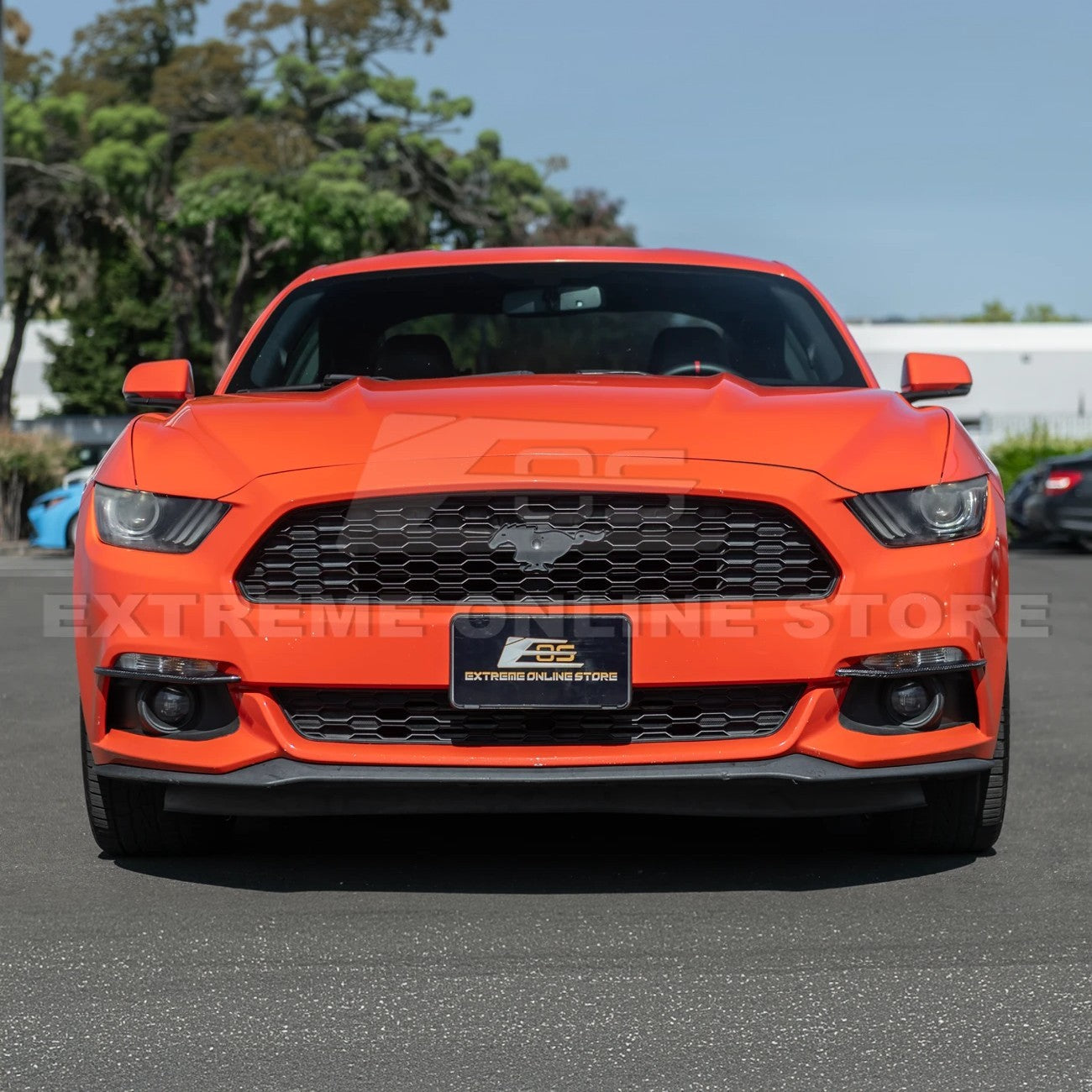 2015-17 Ford Mustang DRY CARBON FIBER Front Bumper Fog Light Eyebrow Trim Pair