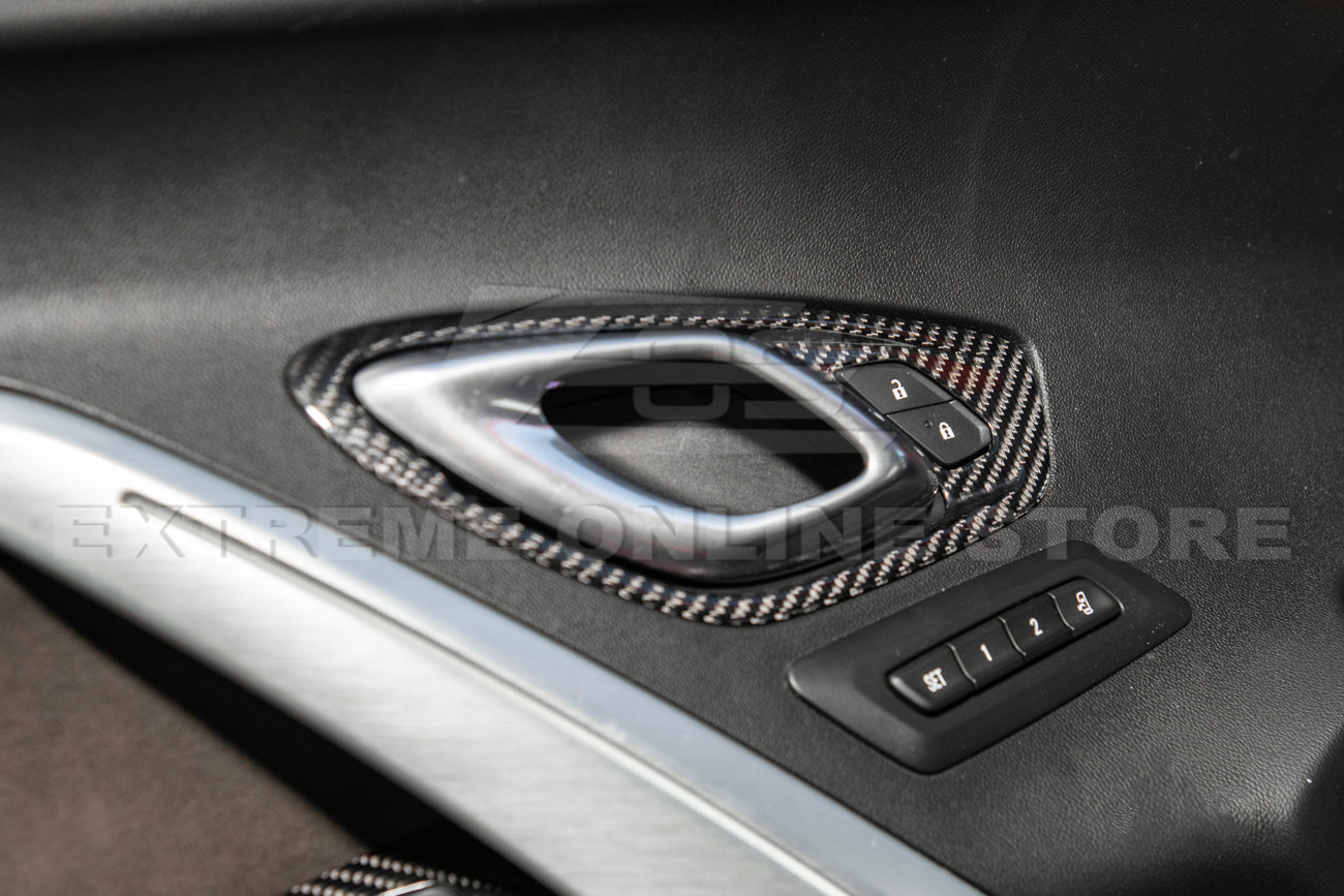 2019-24 Camaro Dry Carbon Fiber Interior Door Handle Cover