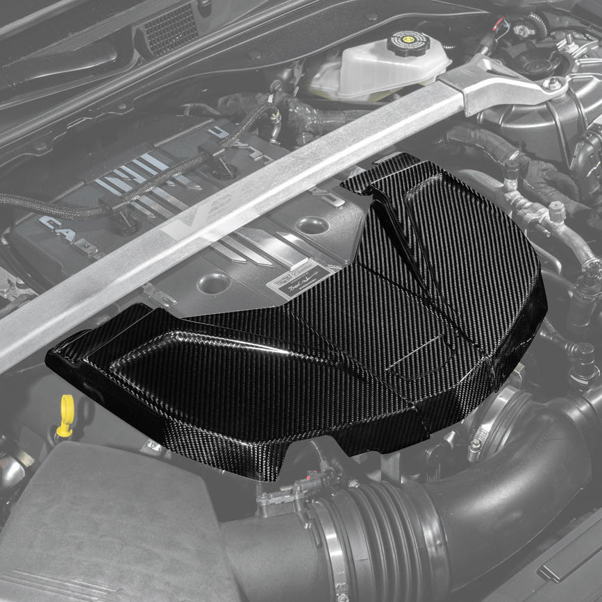 2022-Up Cadillac CT5-V Blackwing DRY Carbon Fiber Replacement Front Engine Cover