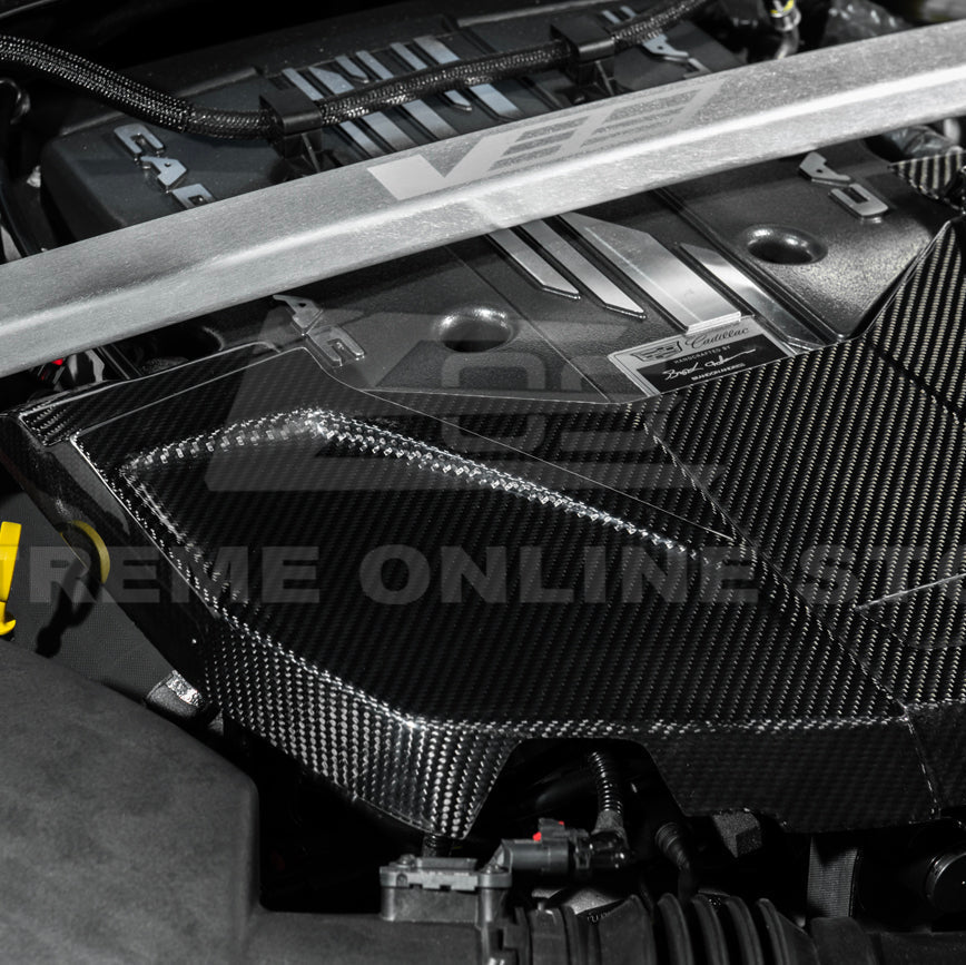 2022-Up Cadillac CT5-V Blackwing DRY Carbon Fiber Replacement Front Engine Cover