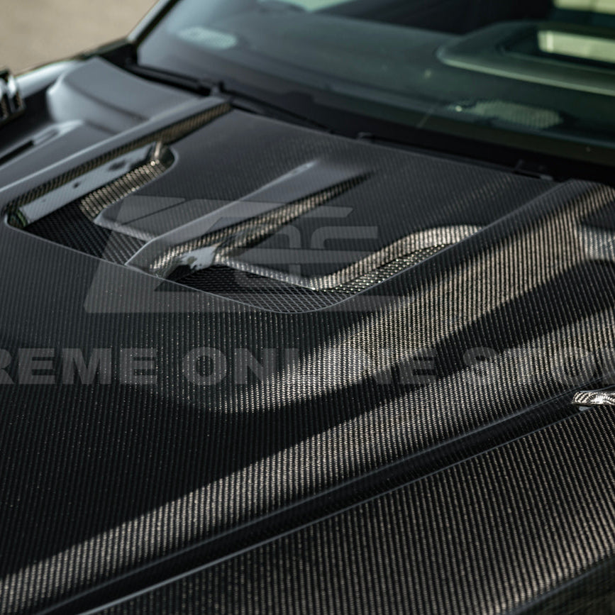 2022-Up Toyota Tundra | EOS CARBON FIBER Front Vented Hood Cover w/ Side Vent