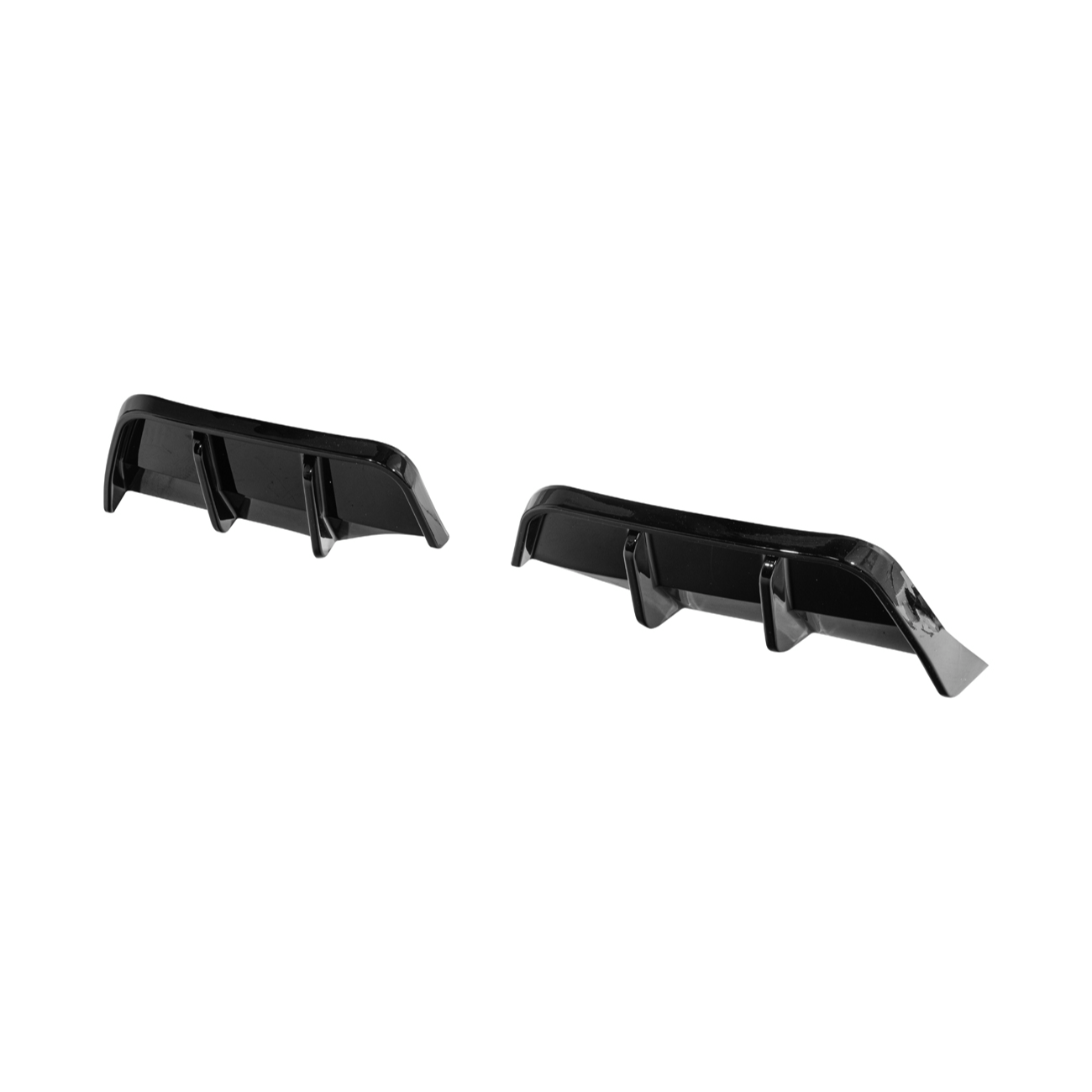 2025-Up Tesla Model Y | Fast Style Glossy Black Rear Bumper Finned Diffuser