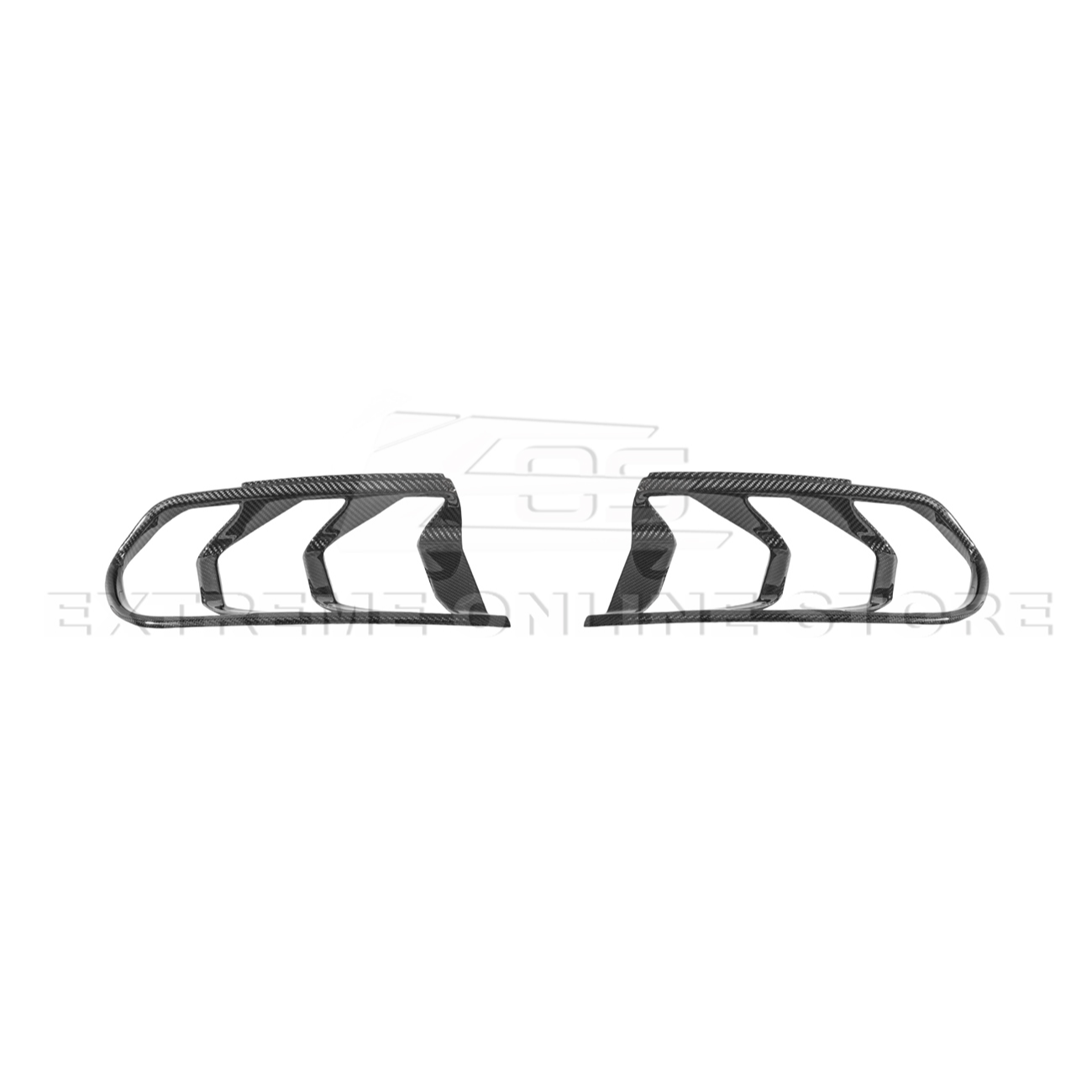 2018-23 Ford Mustang DRY CARBON FIBER Rear Tail Light Trim Bezel Cover Pair