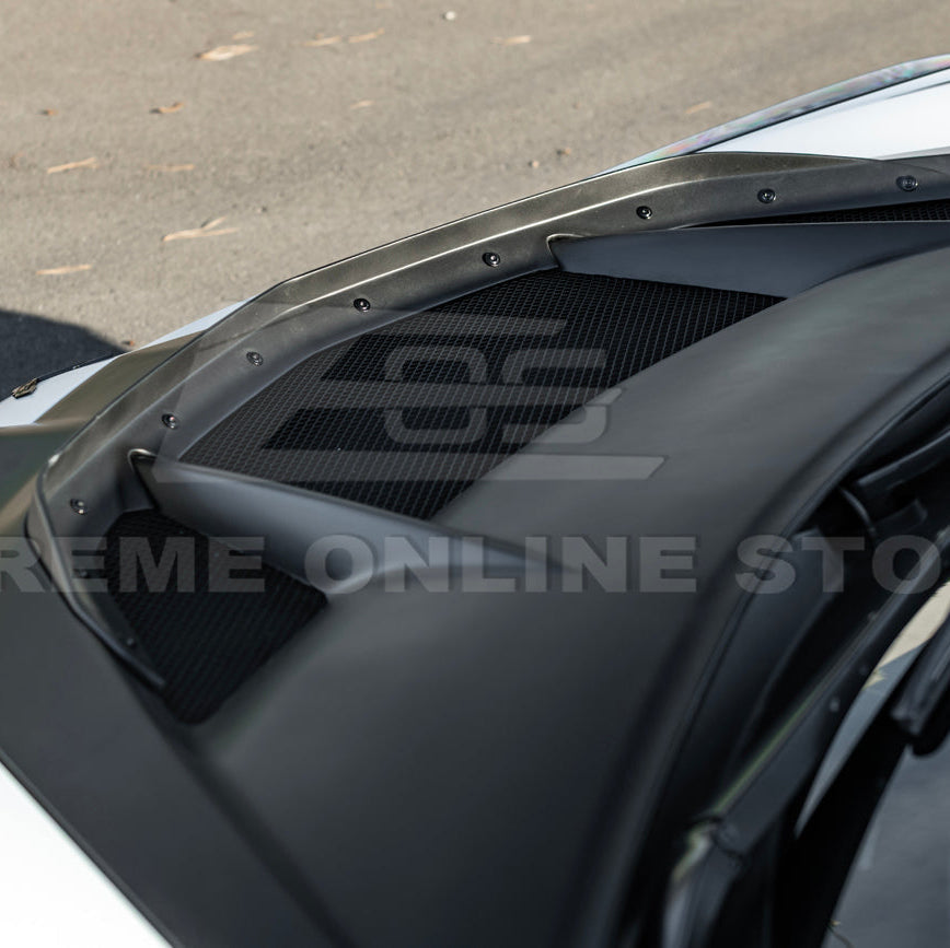 Corvette C8 ZR1 MATTE BLACK Front Bumper Vented Extractor Hood