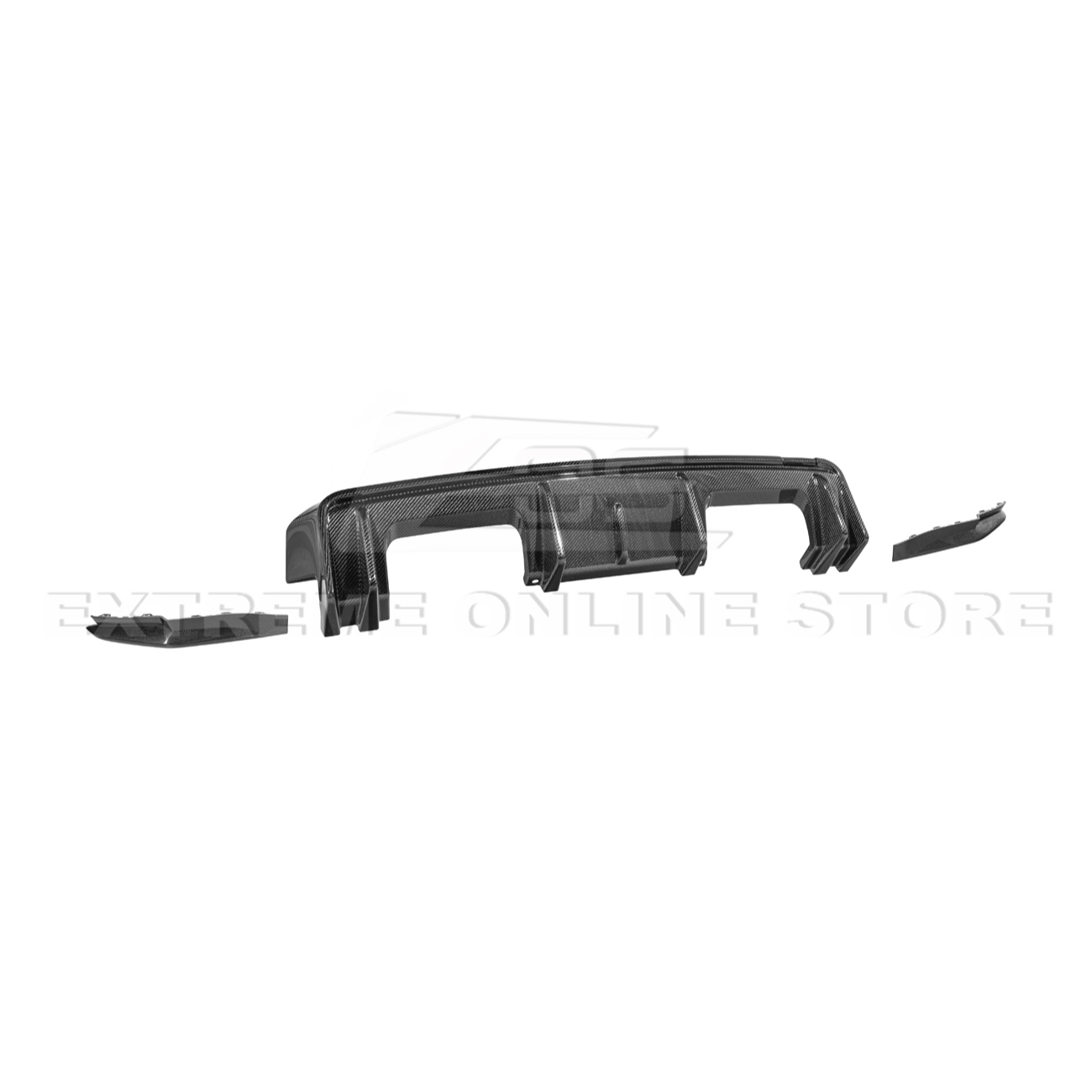 BMW G82 G83 M4 | 3D Style Carbon Fiber Replacement 3Pcs Rear Diffuser Apron