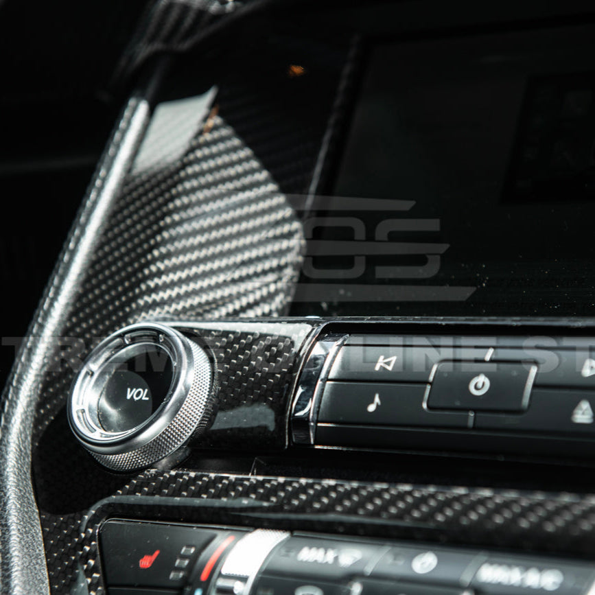 2015-23 Ford Mustang DRY CARBON FIBER Center Console Control Panel Cover