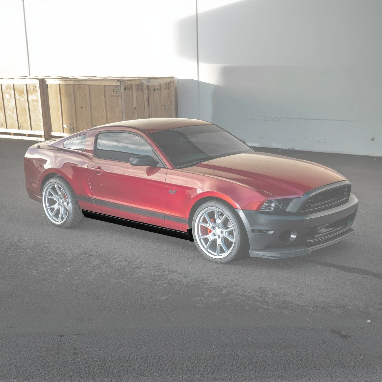 2010-14 Ford S197 Mustang GT500 Style Side Skirts Extension Pair