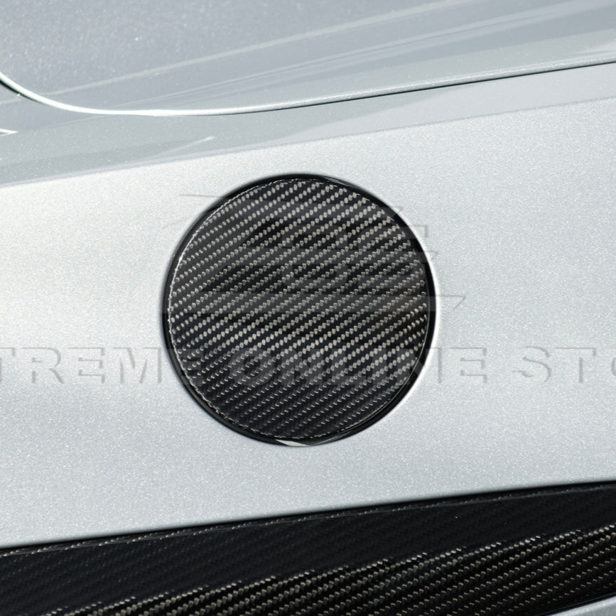 2020-Up Corvette C8 | DRY CARBON FIBER Side Fender Fuel Tank Gas Lid Cover