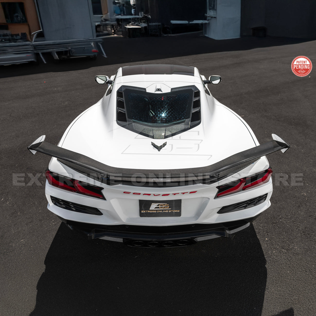 Z06 Conversion Corvette C8 All Model DRY CARBON FIBER Rear High Wing
