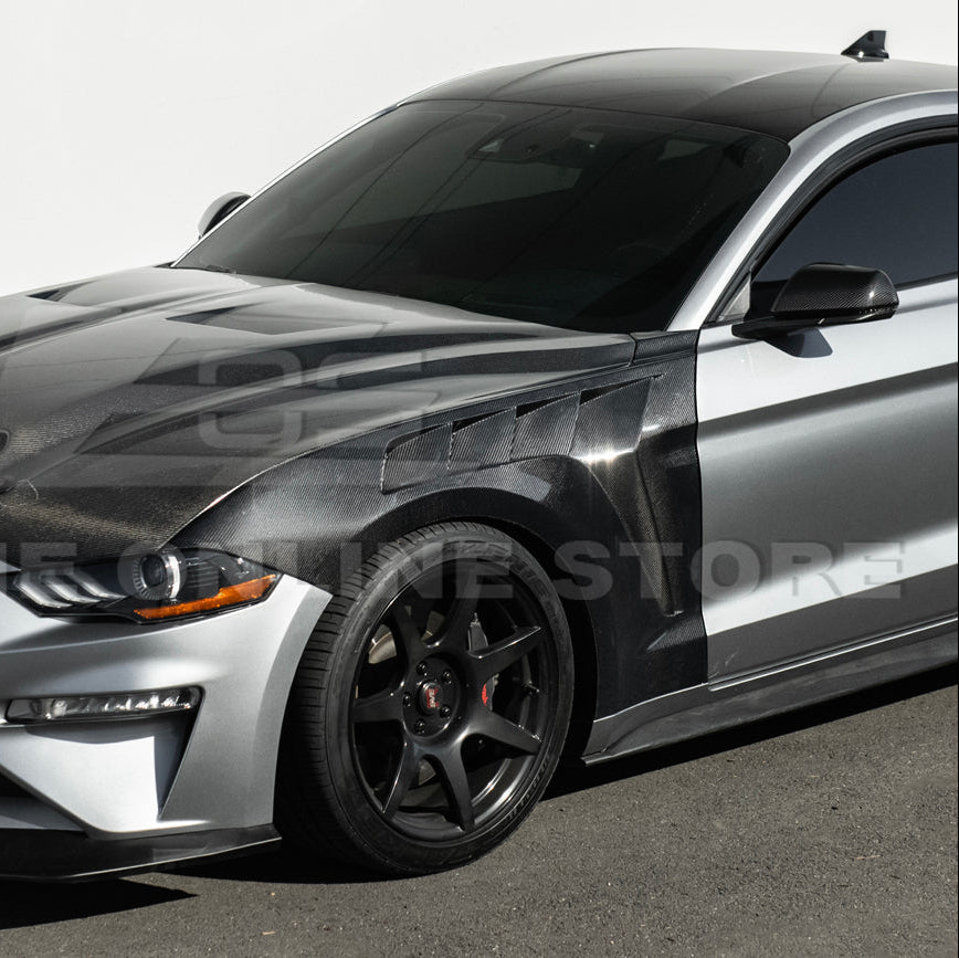 Ford Mustang S550 | GTD Style Primed Black Front Side Vented Fenders