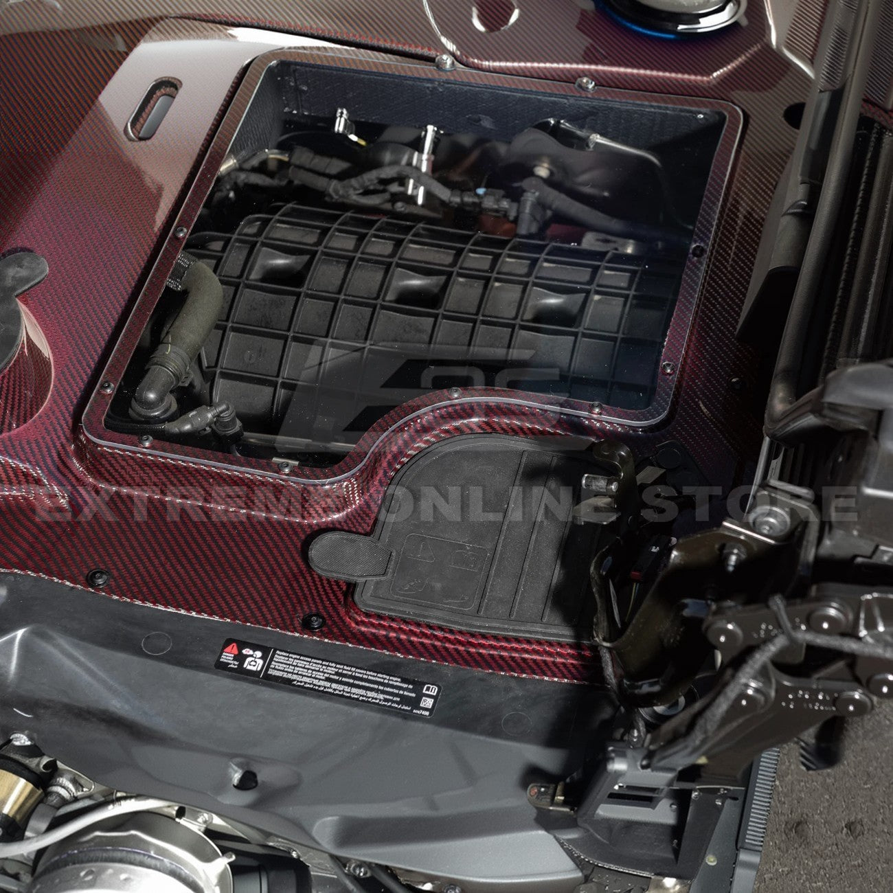 Corvette C8 HTC DRY Carbon Fiber Engine Bay Panel Cover