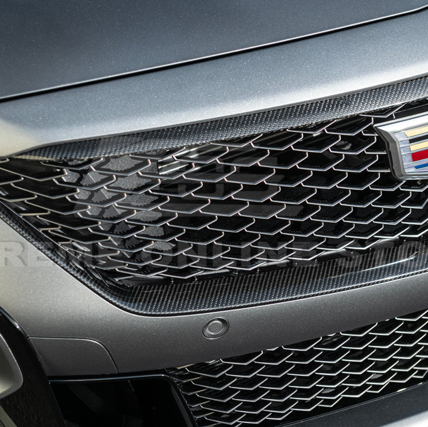 2025-Up Cadillac CT5-V Blackwing | DRY CARBON FIBER Front Upper Grille Trim Insert