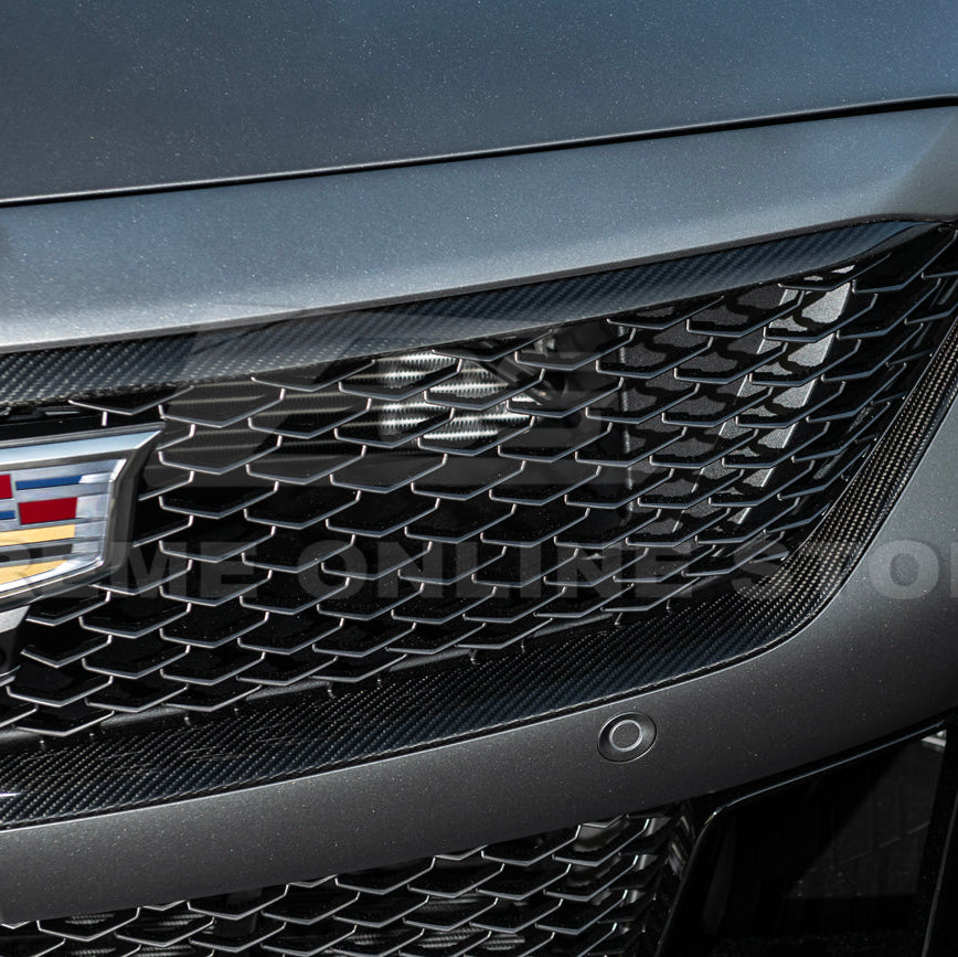 2025-Up Cadillac CT5-V Blackwing | DRY CARBON FIBER Front Upper Grille Trim Insert