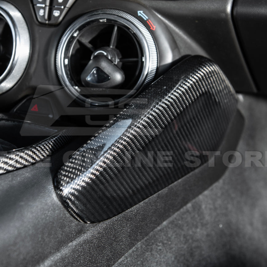 2019-24 Camaro Dry Carbon Fiber Front Side Knee Pad Panel Cover Pair