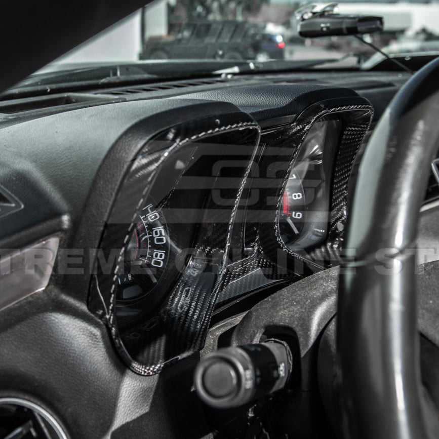 2010-15 Chevrolet Camaro Dry Carbon Fiber Dashboard Cluster Trim Cover