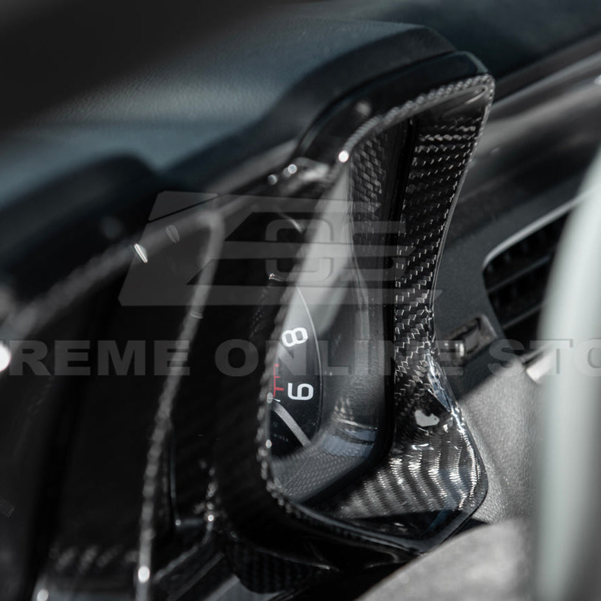 2010-15 Chevrolet Camaro Dry Carbon Fiber Dashboard Cluster Trim Cover