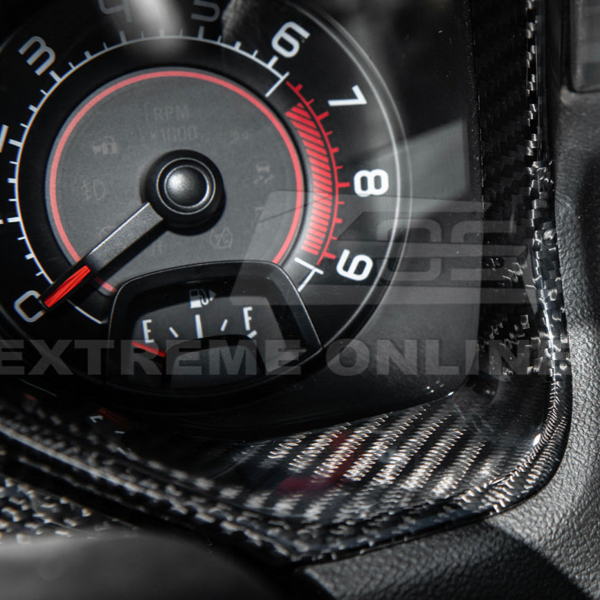 2010-15 Chevrolet Camaro Dry Carbon Fiber Dashboard Cluster Trim Cover