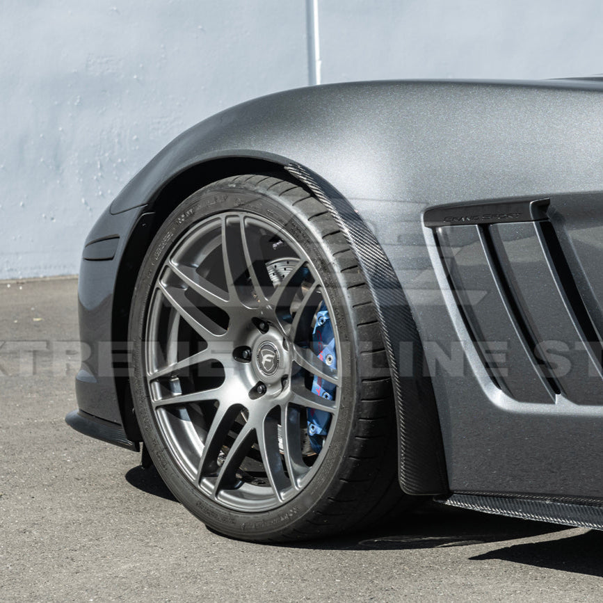 2005-13 Corvette C6 Z06 ZR1 DRY CARBON FIBER Splash Guard Mud Flaps