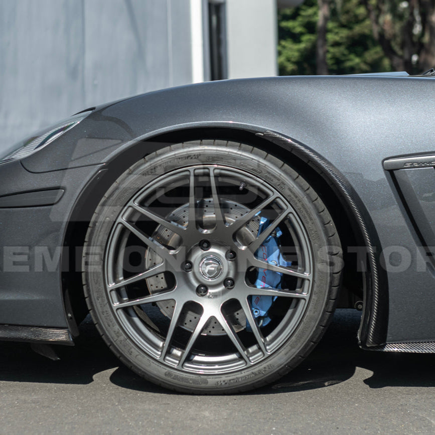 2005-13 Corvette C6 Z06 ZR1 DRY CARBON FIBER Splash Guard Mud Flaps