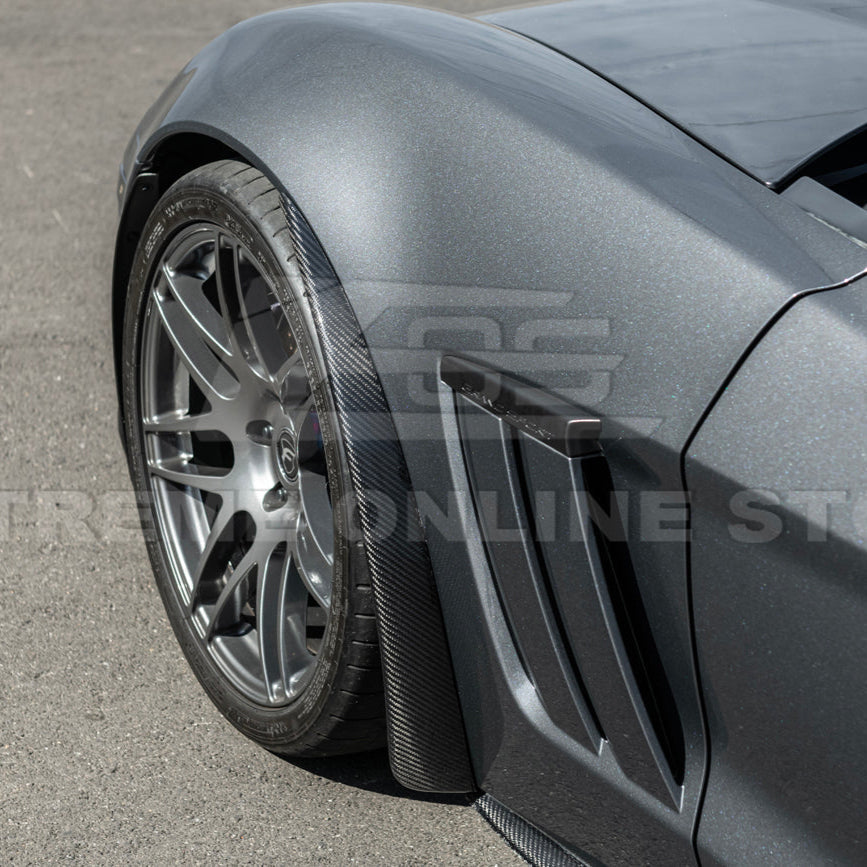 2005-13 Corvette C6 Z06 ZR1 DRY CARBON FIBER Splash Guard Mud Flaps