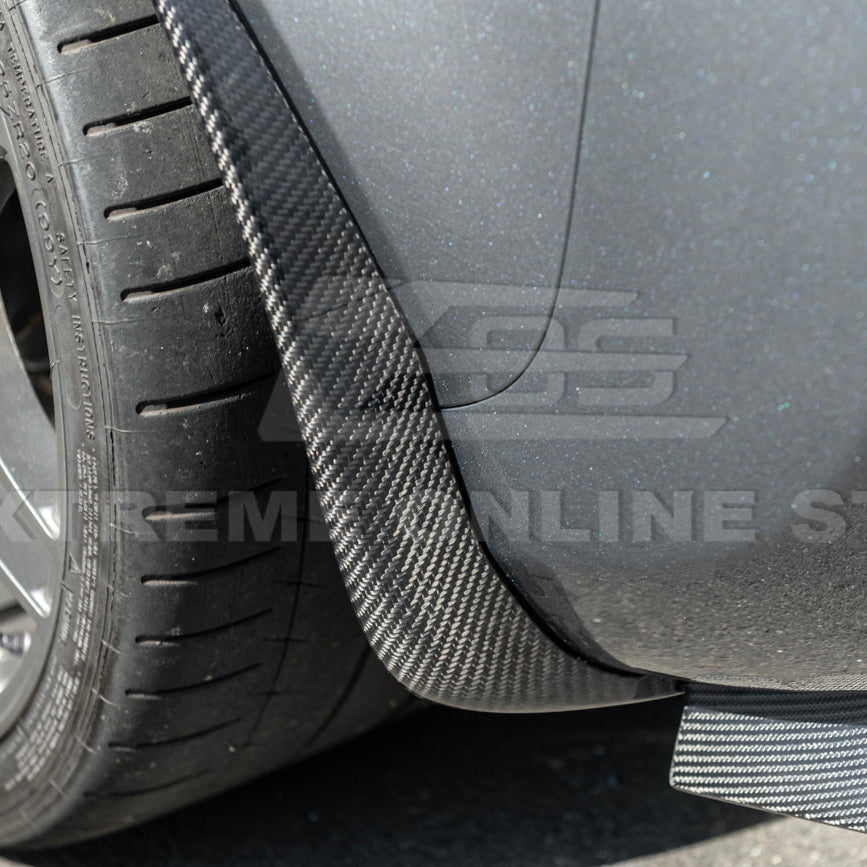 2005-13 Corvette C6 Z06 ZR1 DRY CARBON FIBER Splash Guard Mud Flaps