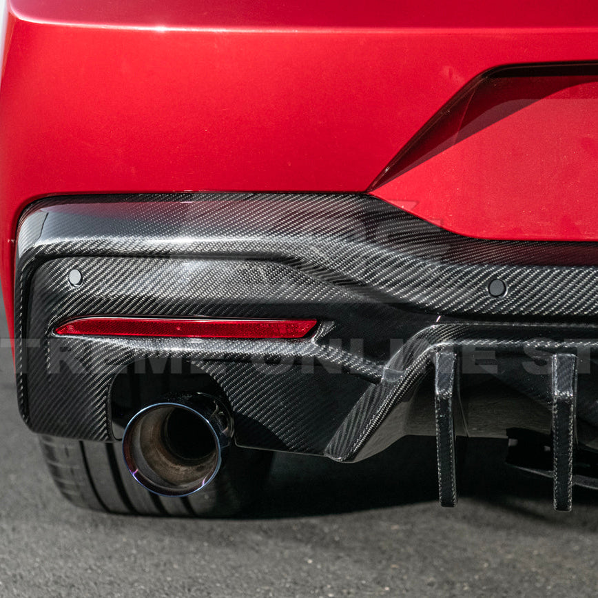 2024-Up Ford Mustang Performance V2 Carbon Fiber Rear Bumper Dual Tip Diffuser