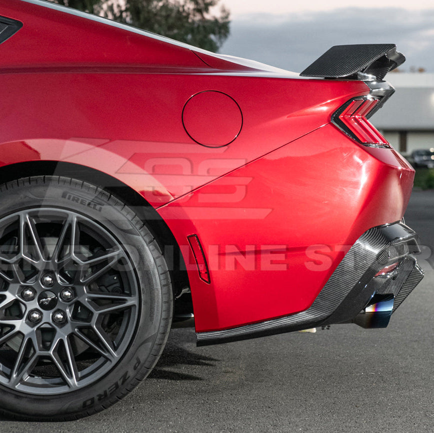 2024-Up Ford Mustang Performance V2 Carbon Fiber Rear Bumper Dual Tip Diffuser