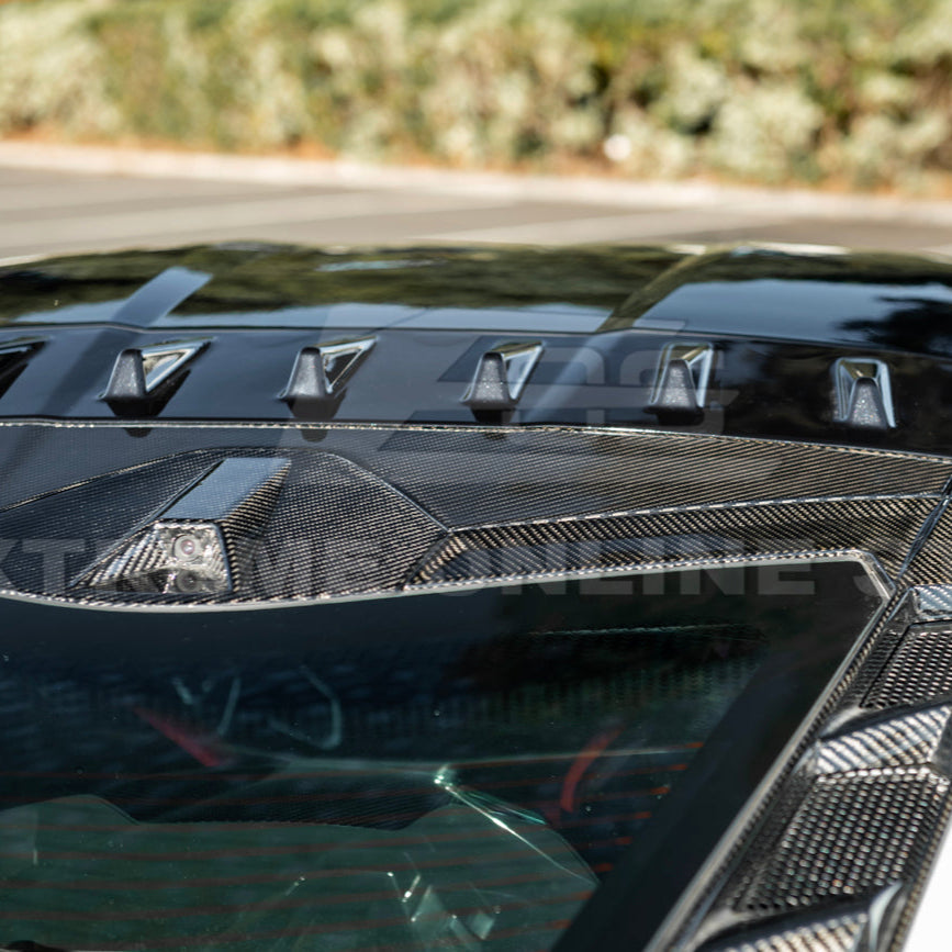 2020-Up Corvette C8 DRY CARBON FIBER Windshield Upper Molding Trim
