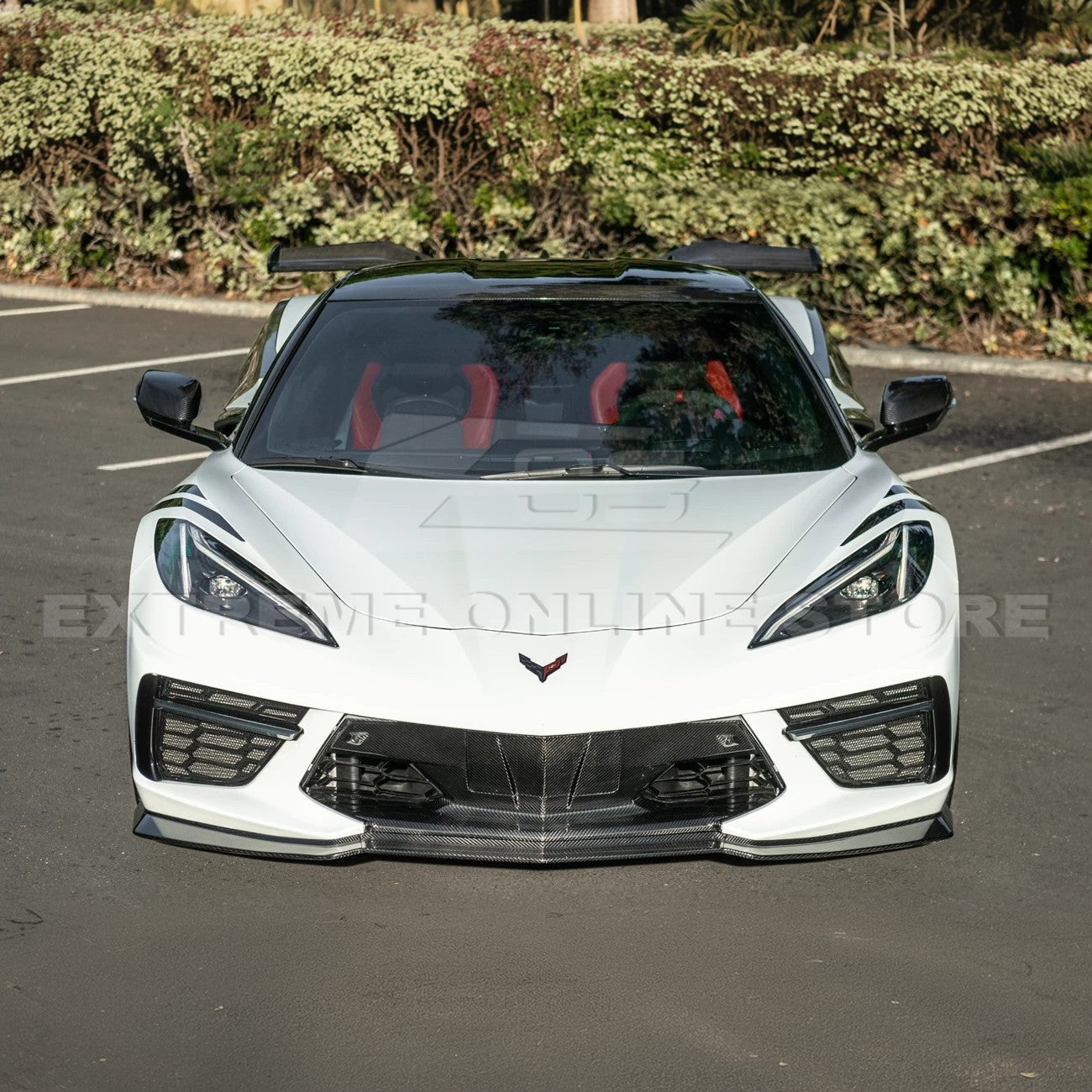 2020-Up Corvette C8 DRY CARBON FIBER Windshield Upper Molding Trim