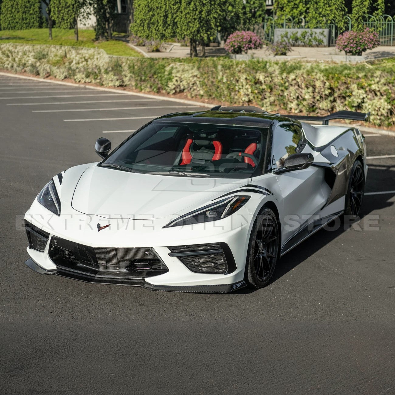 2020-Up Corvette C8 DRY CARBON FIBER Windshield Upper Molding Trim