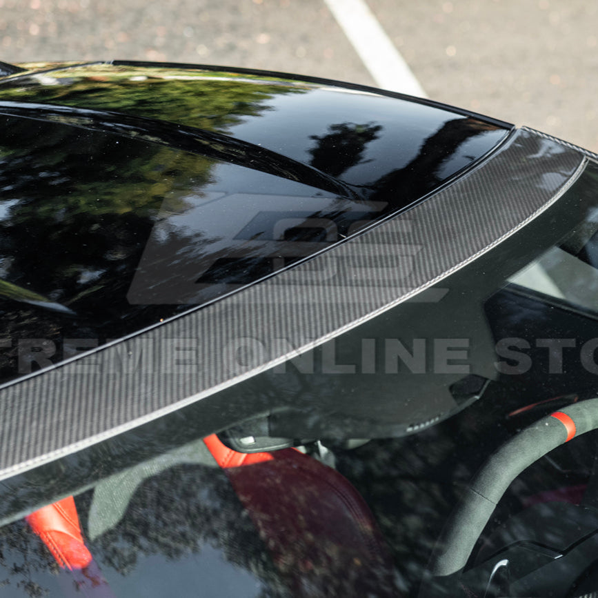 2020-Up Corvette C8 DRY CARBON FIBER Windshield Upper Molding Trim
