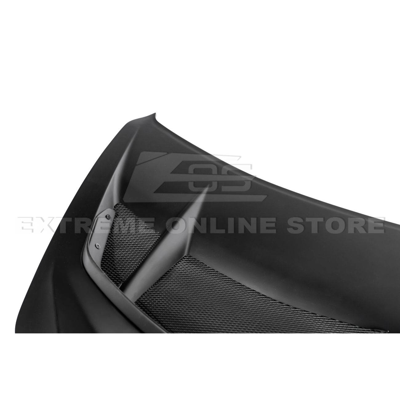 Corvette C8 ZR1 MATTE BLACK Front Bumper Vented Extractor Hood