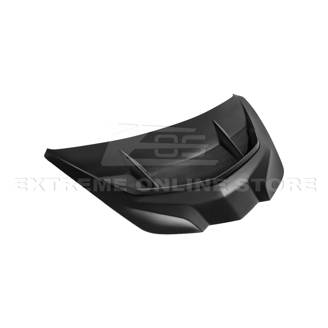 Corvette C8 ZR1 MATTE BLACK Front Bumper Vented Extractor Hood