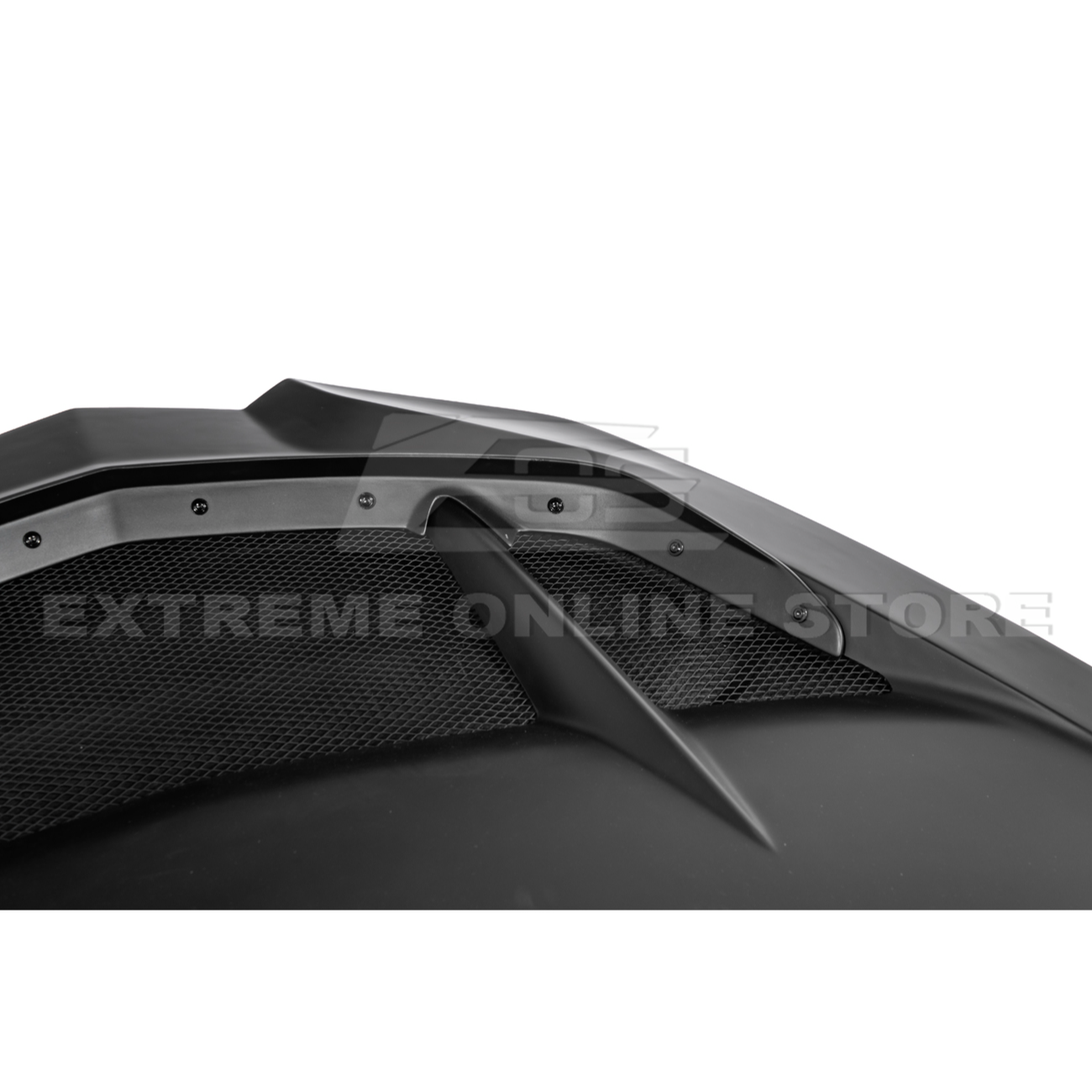 Corvette C8 ZR1 MATTE BLACK Front Bumper Vented Extractor Hood