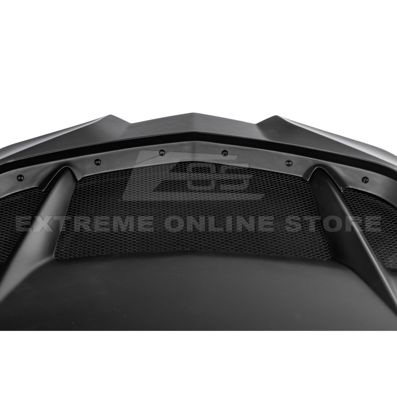 Corvette C8 ZR1 MATTE BLACK Front Bumper Vented Extractor Hood