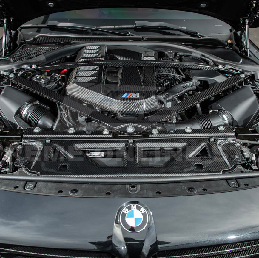 2021-Up BMW G80 M3 G82 M4 DRY Carbon Fiber Engine Strut Brace Bracket Tower Bars