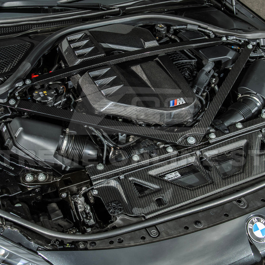 2021-Up BMW G80 M3 G82 M4 DRY Carbon Fiber Engine Strut Brace Bracket Tower Bars