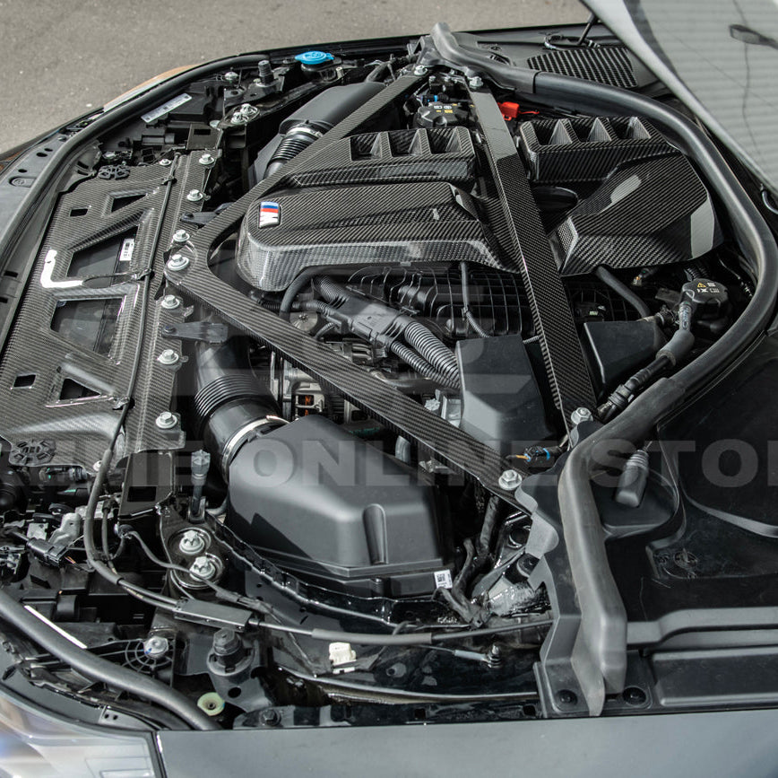 2021-Up BMW G80 M3 G82 M4 DRY Carbon Fiber Engine Strut Brace Bracket Tower Bars