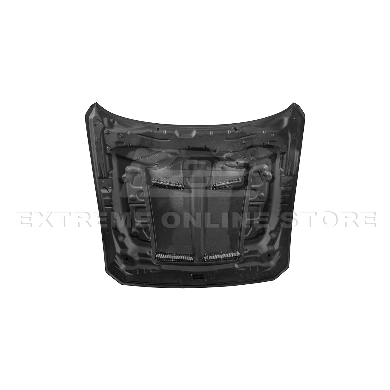 2024-Up Ford Mustang Super Snake Style CARBON FIBER Front Bumper Hood Vented Cover