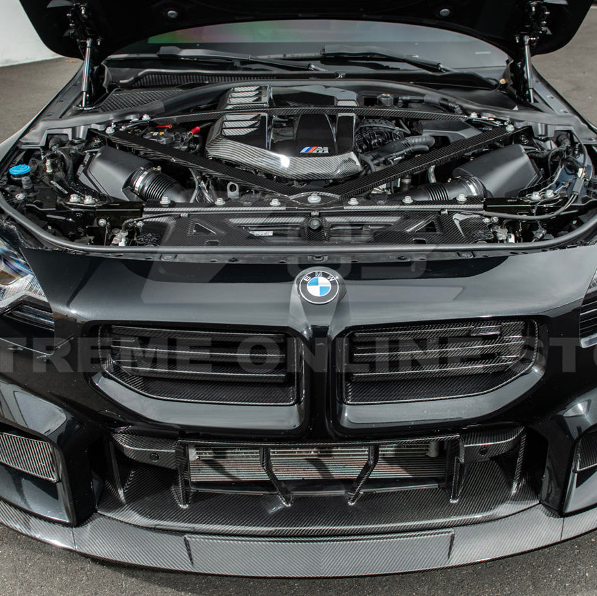 2021-Up BMW G80 M3 G82 M4 DRY Carbon Fiber Engine Strut Brace Bracket Tower Bars
