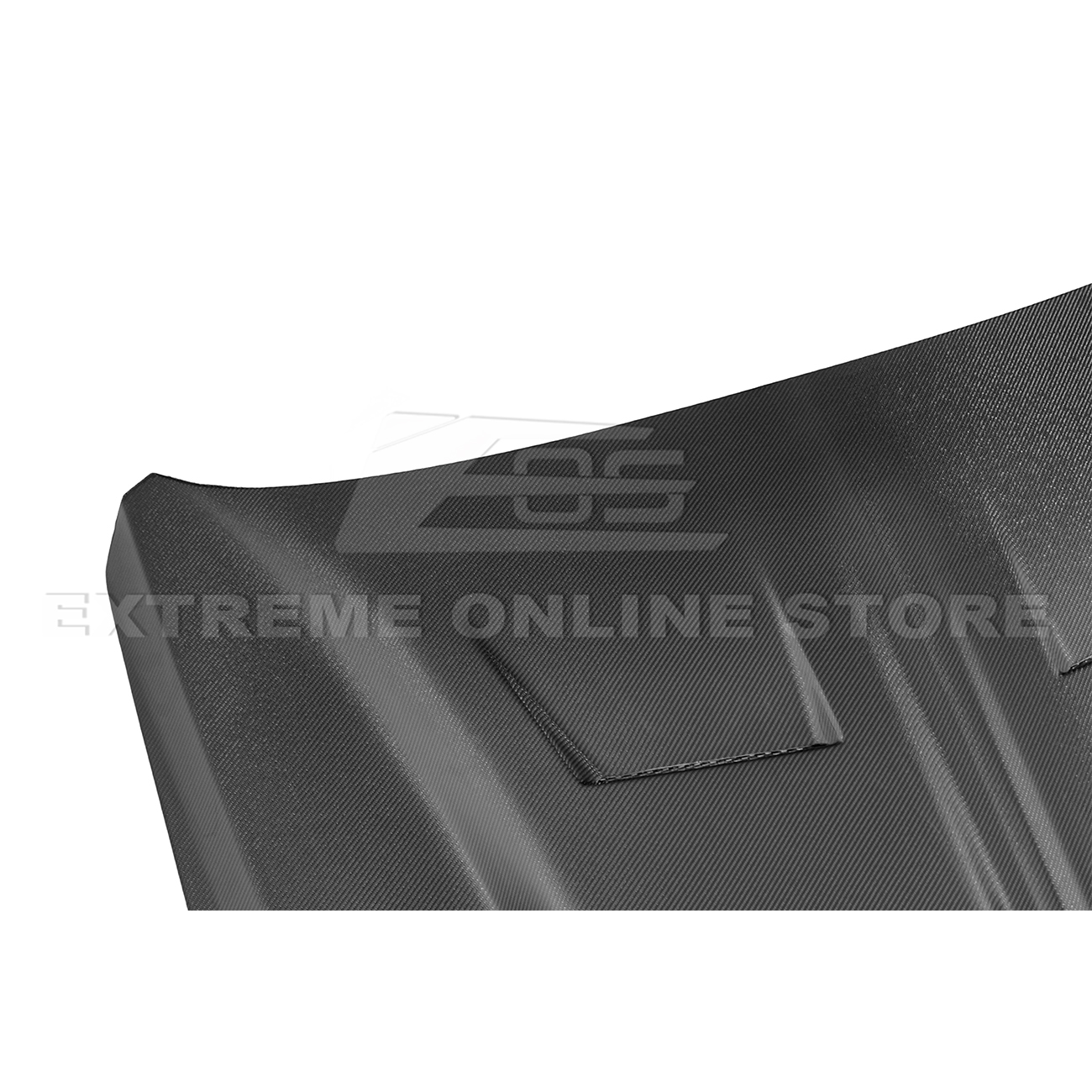 2024-Up Ford Mustang Super Snake Style CARBON FIBER Front Bumper Hood Vented Cover